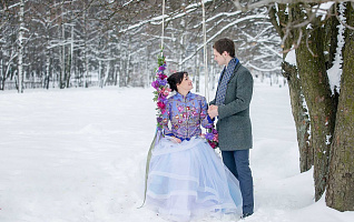 Февральская свадьба: белоснежная зимняя романтика