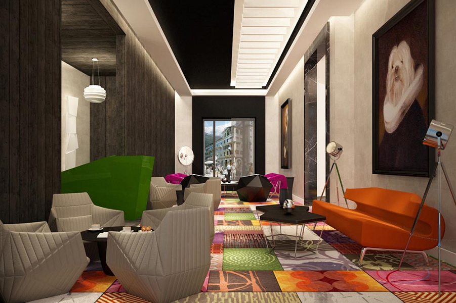 Зал "Библиотека" в лобби отеля